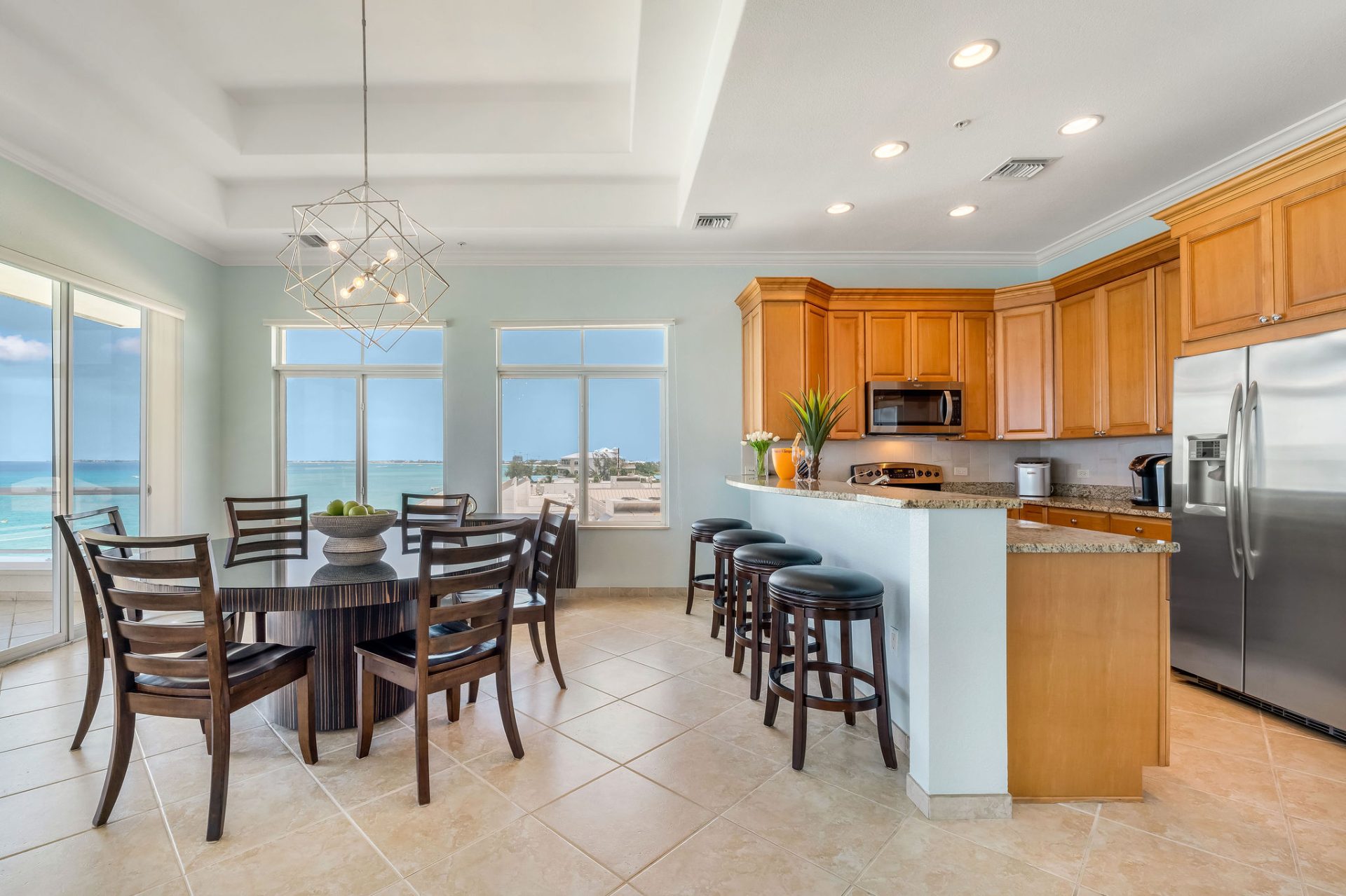 South Bay Beach Club Penthouse kitchen and dining area