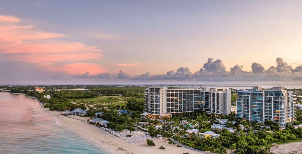 a large building next to a beach, Seafire Residence